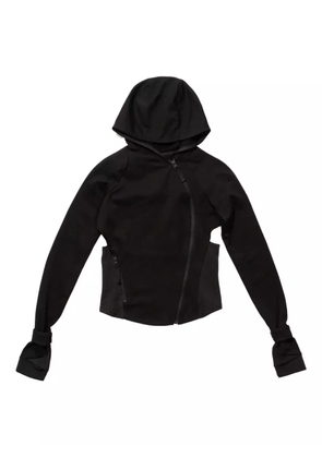 Hyein Seo zip-front hooded jacket - Black
