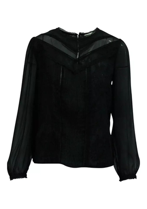 alice + olivia long sleeve laced blouse - Black