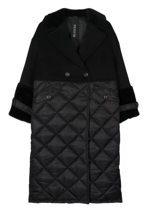 Blancha double-breasted panelled coat - Black