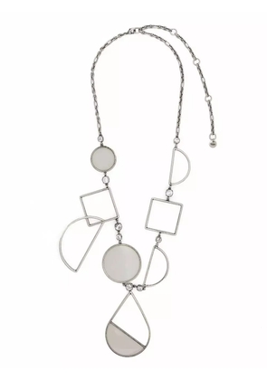 Krizia rhinestone-embellished pendant necklace - Silver