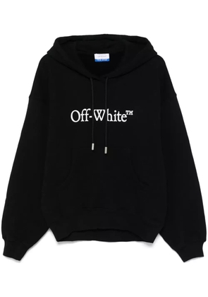 Off-White logo-print hoodie - Black