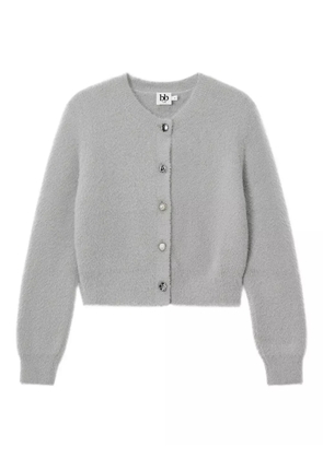 b+ab embellished-button cardigan - Grey