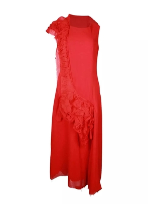 Yohji Yamamoto Pre-Owned ruffle-detail dress - Red