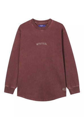aftermaths embroidered-creature crew-neck sweatshirt