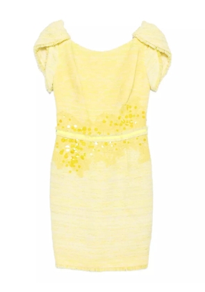 Gemy Maalouf sequin-embellishment mini dress - Yellow