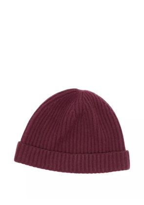 N.Peal ribbed hat - Red