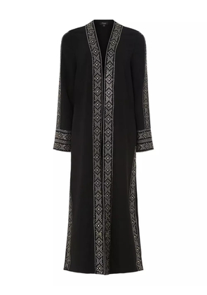 Temperley London beads-embellishment coat - Black