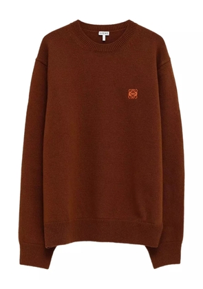 LOEWE logo-embroidered sweater - Brown