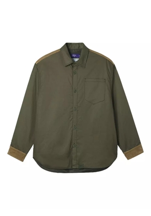 aftermaths quilted corduroy panel shirt - Green