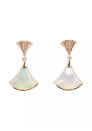 Bvlgari Pre-Owned 18K rose gold Divas’ Dream diamond and mother-of-pearl earrings - Pink
