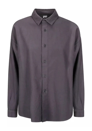 Labo Art classic-collar cotton shirt - Grey