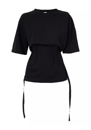 RXQUETTE round-neck tie-detail T-shirt - Black