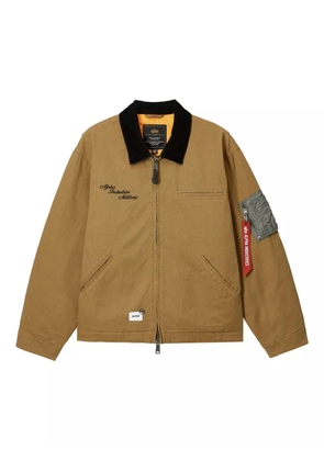 Alpha Industries embroidered sleeve pocket jacket - Neutrals