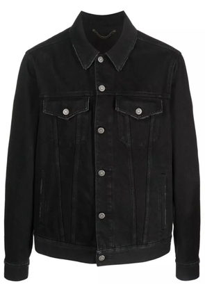 Golden Goose logo-patch denim jacket - Black