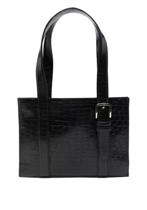 Cordera crocodile-embossed shoulder bag - Black