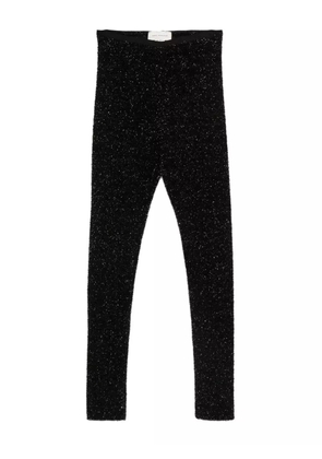 Gemy Maalouf glitter-effect leggings - Black