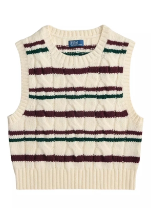 Polo Ralph Lauren cable-knit striped vest - Neutrals