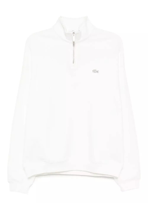 Lacoste logo-appliqué cotton sweatshirt - White