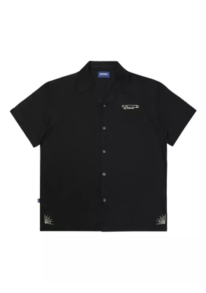 Devástates embroidered-detail bowling shirt - Black