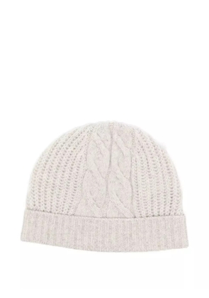 N.Peal ribbed hat - Neutrals