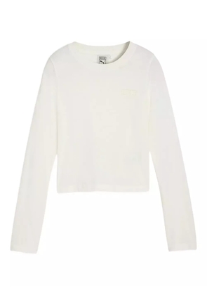 PUMA x Rosé long-sleeve cropped top - Neutrals