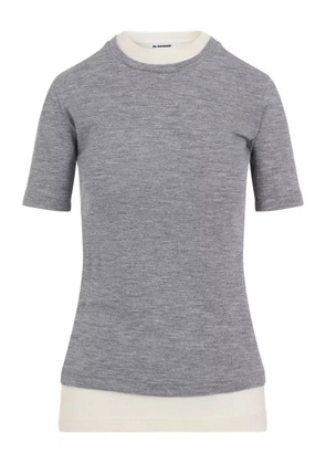JIL SANDER+ layered short-sleeved T-shirt - Grey