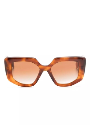 Prada Eyewear triangle-logo sunglasses - Brown