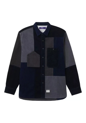aftermaths patchwork corduroy shirt - Blue