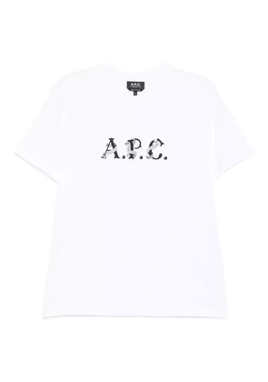 A.P.C. logo-print organic cotton T-shirt - White