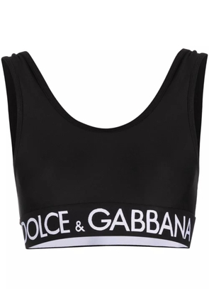 Dolce & Gabbana logo-underband sports bra - Black