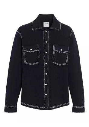 Barrie contrast-stitch pocket shirt jacket - Blue