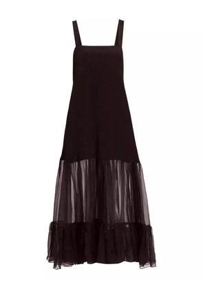 AZEEZA Bellevue ruffled midi dress - Brown