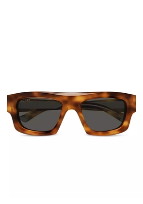Gucci Eyewear rectangular frame sunglasses - Brown