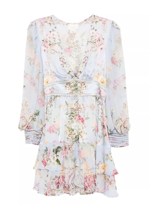 Camilla Tiled In Time mini dress - Blue