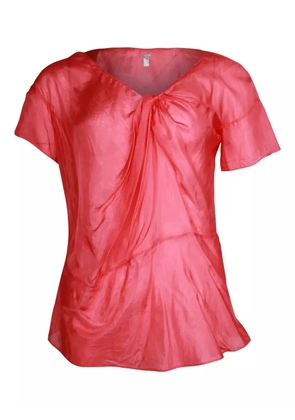 Chloé Vintage draped short-sleeve top - Red