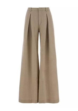 THE ANDAMANE pleated wool trousers - Neutrals