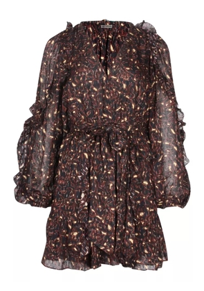 Ulla Johnson printed ruffle mini dress - Black