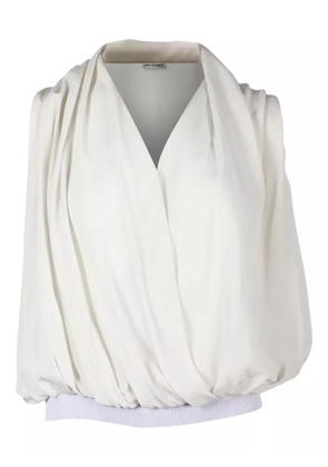 Hermès Pre-Owned draped sleeveless blouse - White