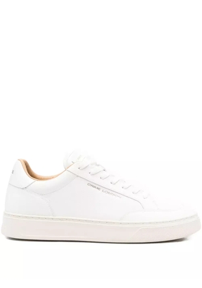 Crime London leather lace-up sneakers - White