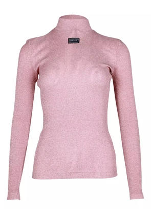 Versace Jeans Couture ribbed high-neck top - Pink