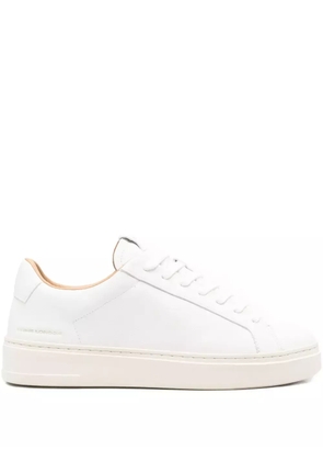 Crime London leather lace-up sneakers - White