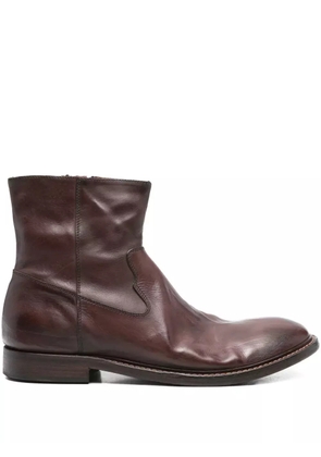 Moma zip-detail leather boots - Brown