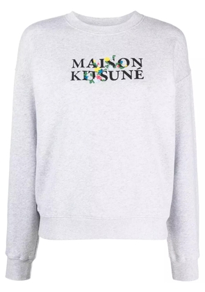 Maison Kitsuné logo-print cotton sweatshirt - Grey