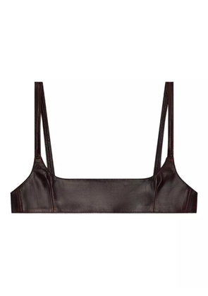 GCDS leather mini bra - Red