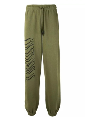 COUNTY OF MILAN logo print track pants - Green