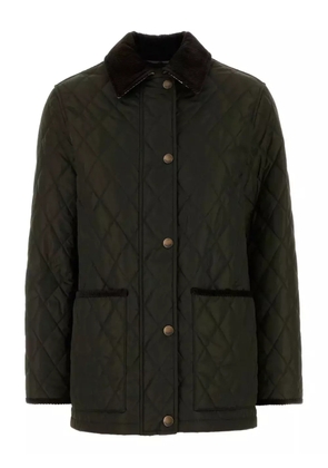 Burberry diamond-quilting jacket - Green