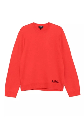 A.P.C. logo-embroidered crew-neck sweater