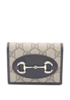 Gucci Pre-Owned 20's Horsebit GG-pattern wallet - Neutrals