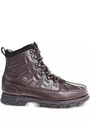 Polo Ralph Lauren lace-up leather chelsea boots - Brown
