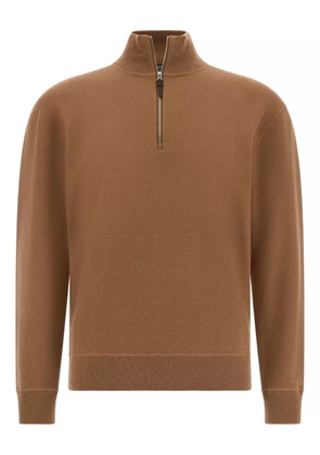 Boggi Milano half-zip sweater - Brown